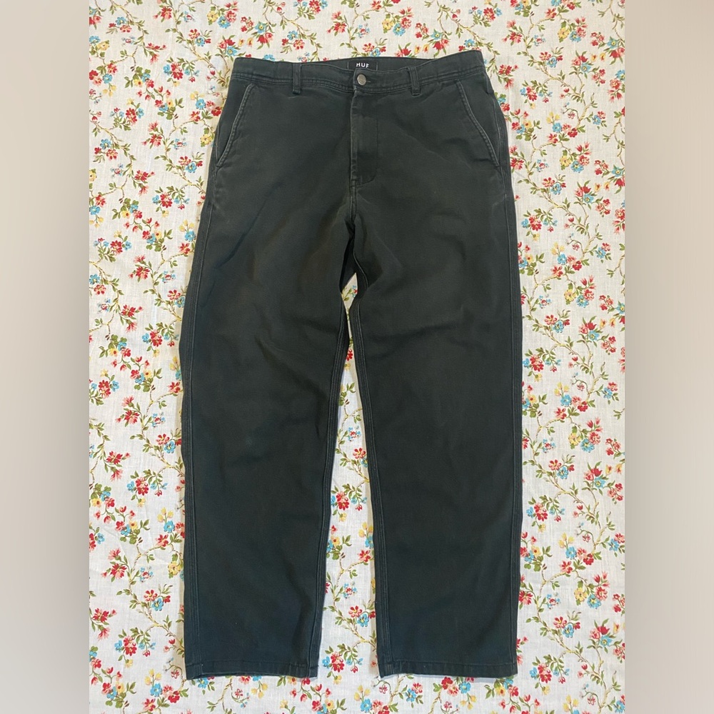 Huf triple stitch utility jeans, 32x28, black